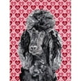 thumbnail image 1 of Black Standard Poodle Hearts And Love Flag Canvas House Size, 1 of 1