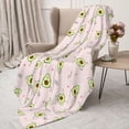 thumbnail image 3 of Disketp Avocado Doing Sport Yoga Cozy Flannel Fleece Throw Blanket: Has a velvety texture for All Seasons - Perfect for Women, Men, & Kids"50"x40", 3 of 6