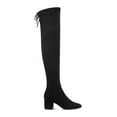 thumbnail image 3 of MARC FISHER Womens Black 21 Shaft Zipper Accent Pretta Round Toe Block Heel Lace-Up Heeled Boots 5 M, 3 of 3