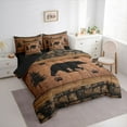 thumbnail image 3 of Feelyou Wildlife Bear Bedding Comforter Set 7pcs, Brown Rustic Cabin Queen Bedding Sets, 3 of 8