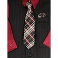 thumbnail image 2 of TFW Infant Boys Burgundy Shirt, Pinstripe Vest, Tie & Black Pants Set Outfit 24m, 2 of 2