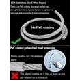 thumbnail image 3 of Sun Shade Sail Hardware Kit 6 inch for Triangle Rectangle Sun Shade Sail Installation, 304 Stainless Steel Sun Shades Outdoor Hardware Kit with 32 ft 1/8" Cable Wire Ropes B, 3 of 5
