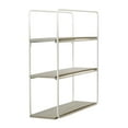 thumbnail image 3 of Sagebrook Home Metal Wood 3 Tier Wall Shelves, Storage and Display, Gray and White, 18 L x 6 W x 19 H Inches, 3 of 5