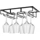 thumbnail image 1 of Soporte para copas de vino - Soporte para copas de gabinete base Soporte para copas de vino colgante para cocina, bar, bar, 1 pieza, negro Vhermosa 32.5*25*7cm, 1 of 4