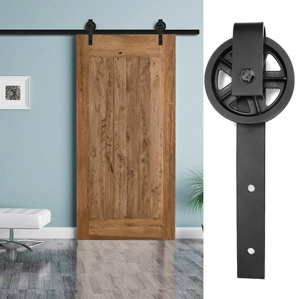 OTVIAP Sliding Door Rail,Barn Door Rail,1 Pair Barn Door Rail Pulley