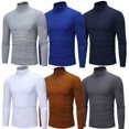 thumbnail image 3 of Pull Col Montant en Coton pour Hommes Gris Clair 3TG, 3 of 4