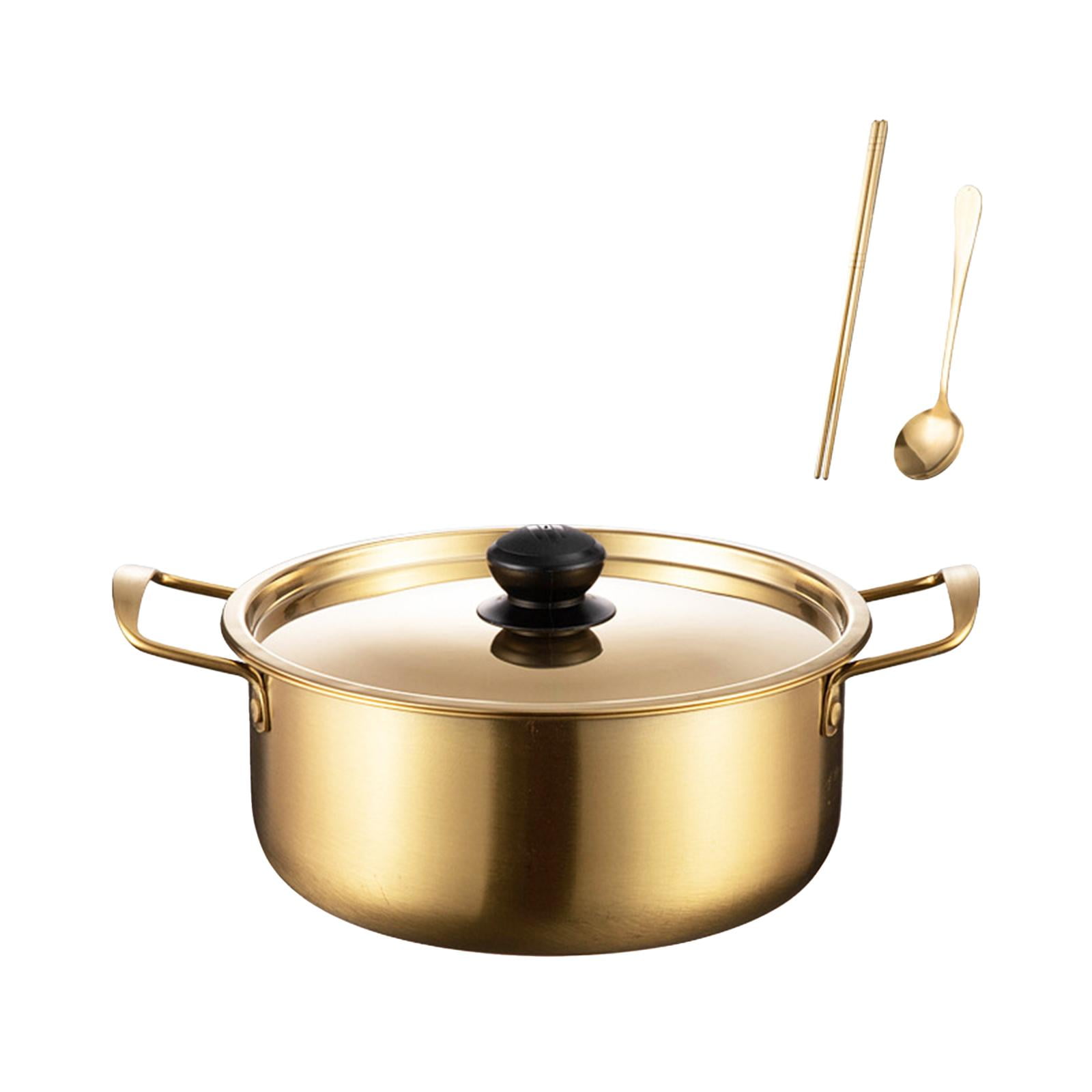 Fiocias Korea Ramen Pot Fast Heating Household Cookware Stockpot Instant Noodle Soup Pot 18cm