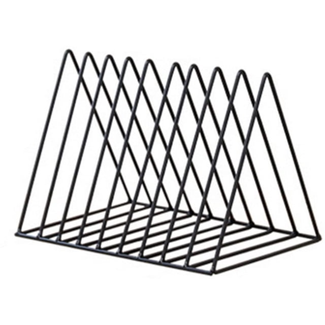 Estantería para revistas, soporte para CD, triángulo de Metal, arte del hierro Simple, estante de almacenamiento de escritorio Ormromra LKX-0858-1