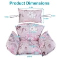 thumbnail image 2 of Imountek Egg Chair Cushion with Headrest Soft Hollow Cotton Hanging Basket Swing Chair Pad Removable Washable Cover for Backyard Deck, 2 of 10