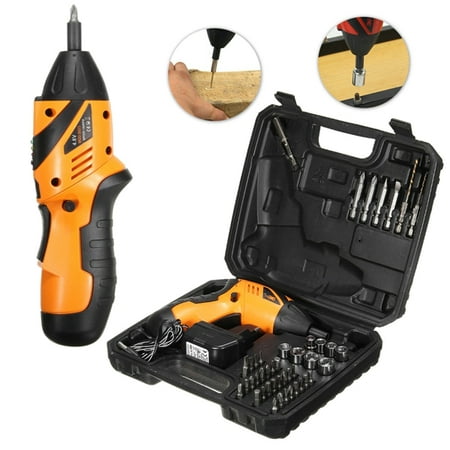 45in1 4.8V Mini Cordless Electric Screwdriver Power Tool Screw Gun Drill Kit with LED Light & + Carry Case For Iron Wood