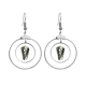 thumbnail image 1 of Caracol la vida marina Black Illustration Los pendientes cuelgan del aro de la joyería del círculo de la gota Unbranded M, 1 of 3