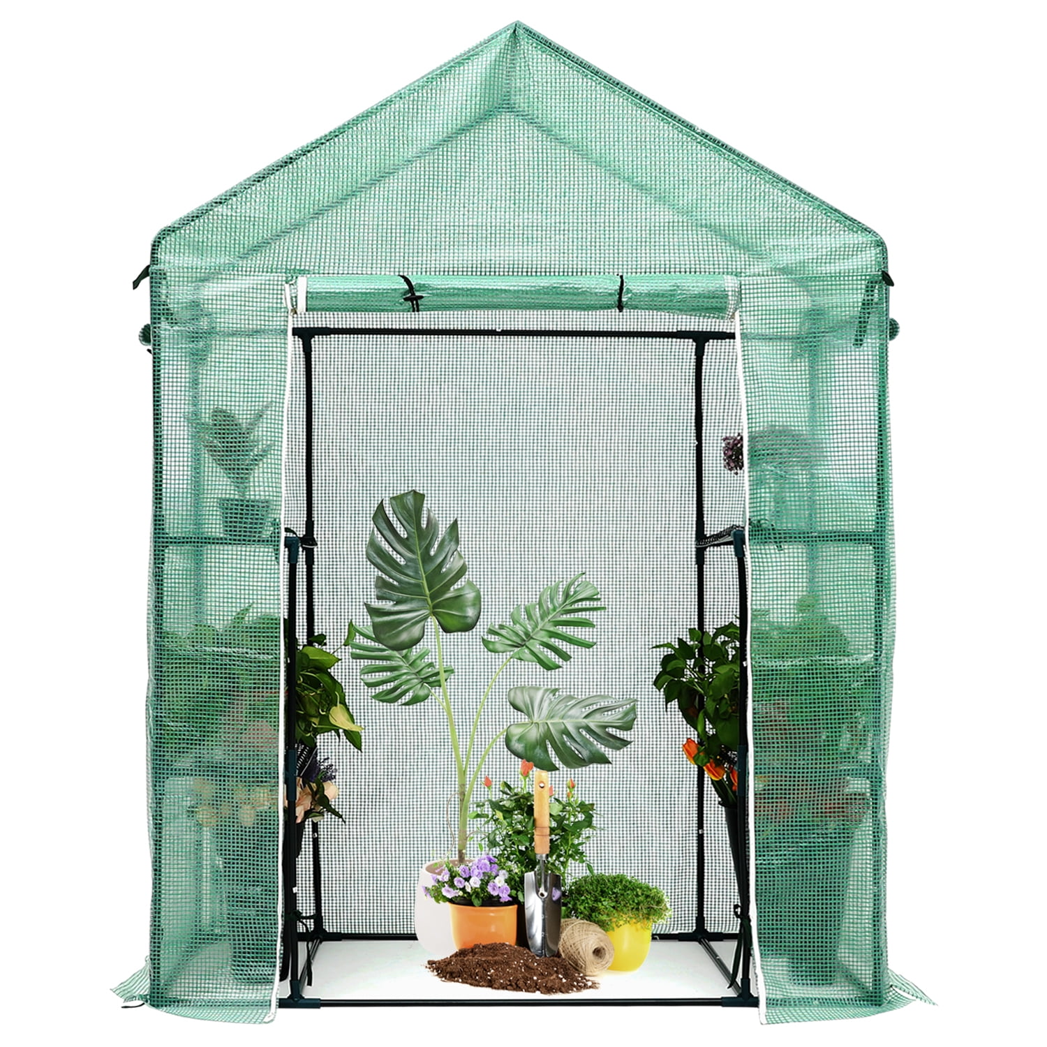 ABCCANOPY Walk-in Greenhouse, Indoor Outdoor with Tier Shelves Portable  通販