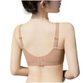thumbnail image 4 of SMihono Lace Mastectomy Bra Pocketed Bra for Breast Forms Push-up Armpit Oversized Control Wireless Bra Sports Bra Khaki 38, 4 of 7