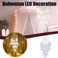 thumbnail image 2 of Bohemian Decoration Led Girl Handmade Lace White Feathers Wall Hanging, 2 of 5