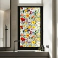 thumbnail image 3 of Wall Stickers Rainbow Floral Static Cling Window Film Removable Decal for Glass Doors Botanical Designs Privacy Enhancement Home, 3 of 4