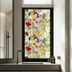thumbnail image 4 of Lámina adhesiva estática para ventanas con motivos florales y arcoíris, 100 x 43 cm, adhesivo de PVC, 4 diseños botánicos para puertas de cristal, 4 of 5