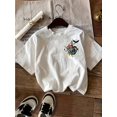 thumbnail image 1 of Halloween T-shirt Letter and Skull Print T-Shirt Casual Comfort Crew Neck Short Sleeve Women's Top, 1 of 6