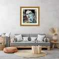 thumbnail image 3 of Stephen Chambers 26x26 Gold Ornate Wood Framed With Double Matting Wall Art Titled - Frida Heavygraffiti, 3 of 6