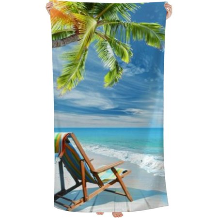 Lzatpd Hand Towel Summer Palm Leaves Face Washcloths Fingertip Bath Towels Microfiber Quick Dry Soft Absorbent Kitchen Dish Cloth Bathroom Beach Spa 30x60in