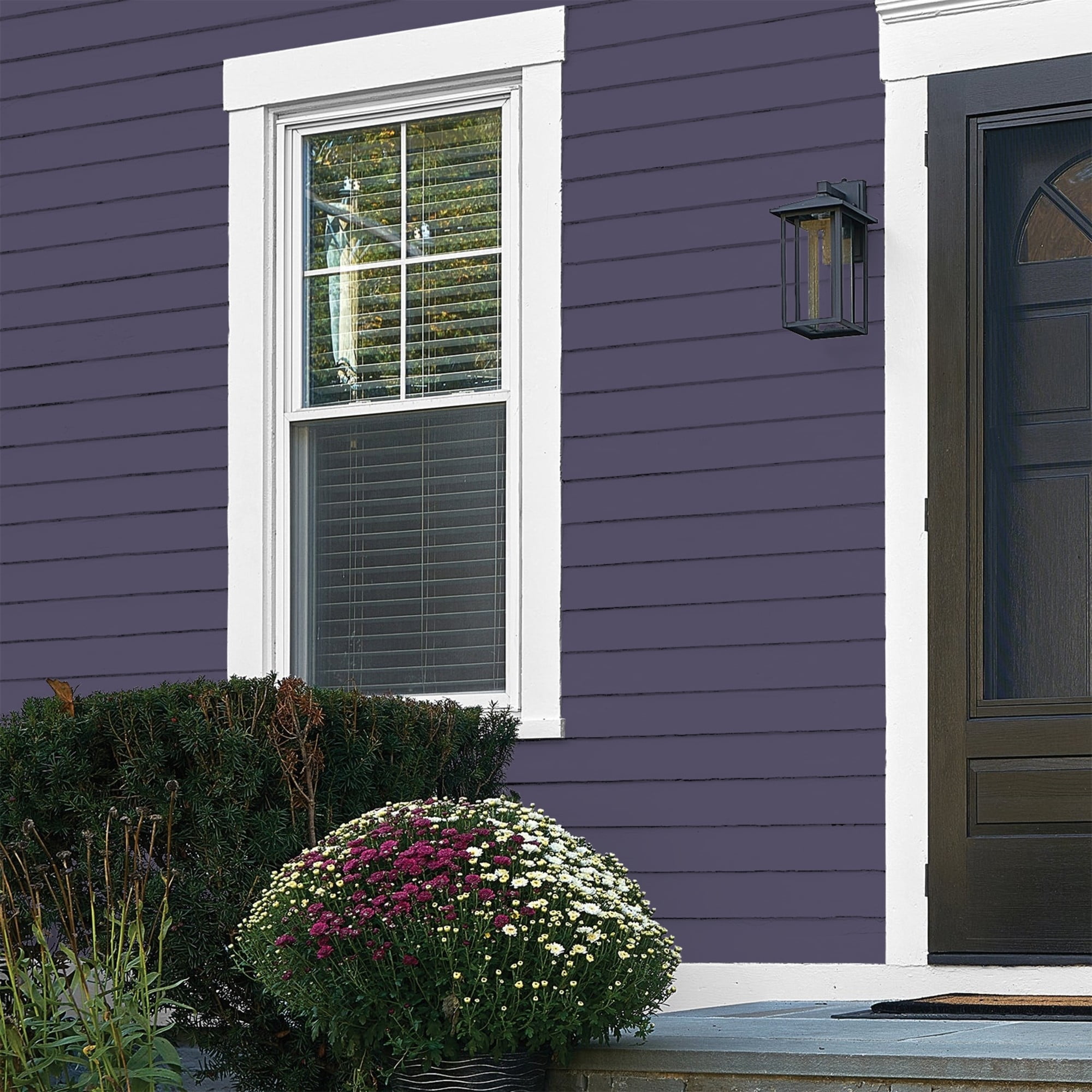 Glidden One Coat Magic Spell / Purple Flat Exterior Paint with Primer, 1 Gallon