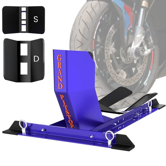 Wheel Chock GRAND PITSTOP Universal para moto, color azul