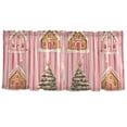 thumbnail image 7 of Yayeee Kitchen Curtains Set of 2 Light Filtering 57"x24" Over Sink Window Panels, Gingerbread Houses, 7 of 7
