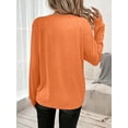 thumbnail image 4 of Whichone Essentials Women’s Long Sleeve T-Shirt, Super-Soft Stretch Fabric Round Neck Tee, Sizes S-XL, 4 of 8