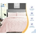 thumbnail image 3 of HNB Store 3pc Duvet Cover Set | 1000 TC Egyptian Cotton | Super King Size Duvet Cover with 2 Pillowcases | Blush | Pinch, 3 of 8