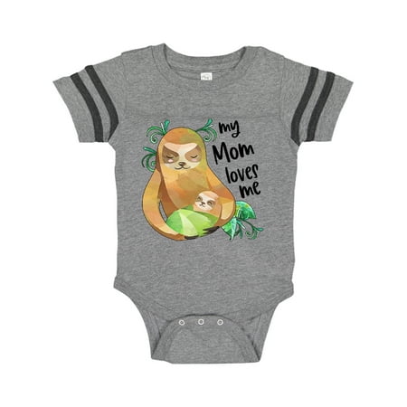 

Inktastic My Mom Loves Me Cute Sloth and Baby Gift Baby Boy or Baby Girl Bodysuit