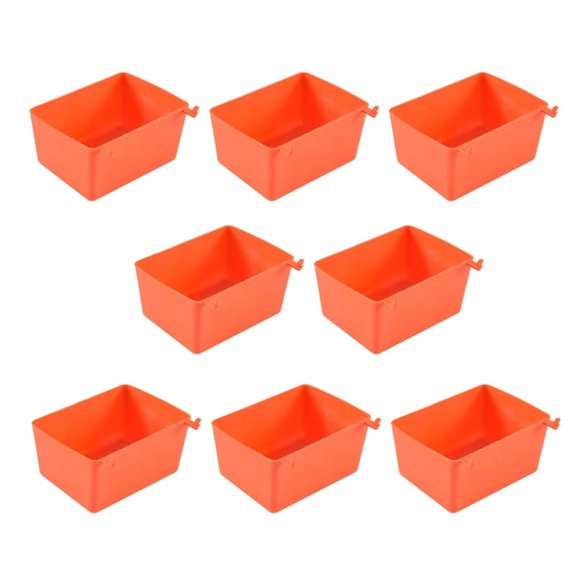 8 Pieces Pegboard Bins Kit Pegboard Parts Storage Pegboard Accessories Workbench Bins for Organizing Hardware,8 x Pegboard Bins,Red
