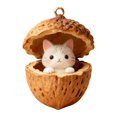 thumbnail image 1 of Adornos de animales del bosque en forma de bellota, decoraciones navideñas de acrílico para el árbol de Navidad, 2D, 1 of 7