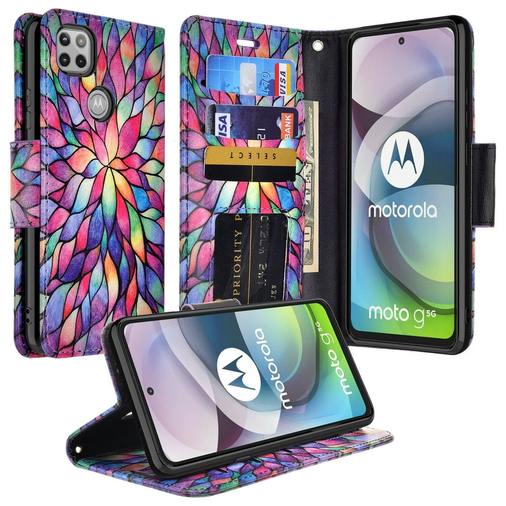 Spy Case for Motorola Moto One 5G Ace Phone Case [Kickstand] Cute Pu