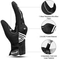 thumbnail image 3 of Breathable Mesh Motorcycle Gloves Touchscreen with TPR Palm Pad Hard Knuckles, 3 of 8