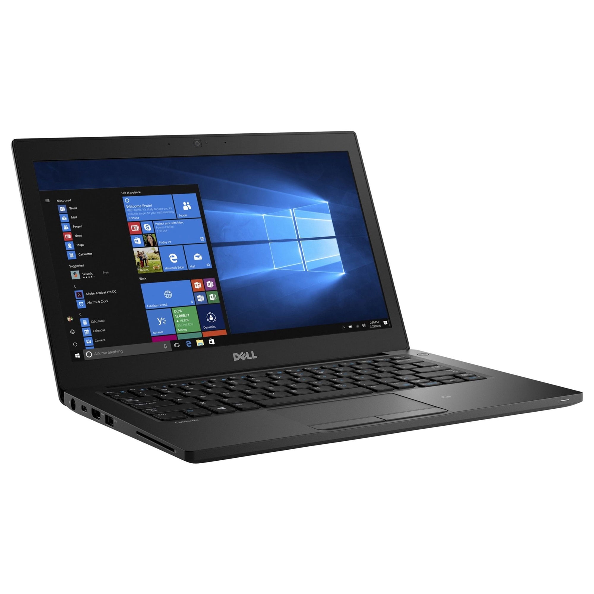 Dell Latitude 7280 Used Laptop, 3.9GHz Intel Core i7 7th 16GB RAM, 256GB SSD, 12.5" FHD Screen, WiFi, Bluetooth, Windows 10 (Used-like New) - Walmart.com