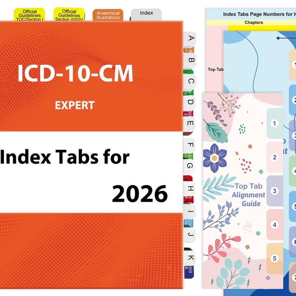 Set completo de Index Tabs Tojoyify ICD-10-CM 2026 versión AAPC