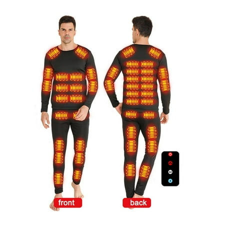 Heated thermal underwear Set For men Women USB 42 Zone Intelligent Heated top pants thermals For Skiing heated and