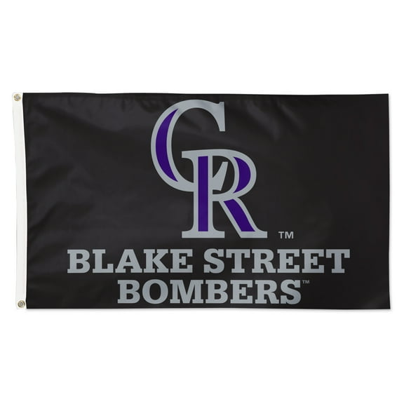 WinCraft Colorado Rockies 3' x 5' Single-Sided Deluxe Team Slogan Flag