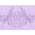 thumbnail image 1 of Ahgly Company Machine Washable Indoor Rectangle Transitional Bright Lilac Purple Area Rugs, 7' x 10', 1 of 7