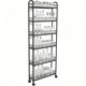 thumbnail image 1 of Carrito de almacenamiento delgado de 6 niveles, estantería móvil con ruedas, estante de almacenamiento de alambre de metal con cestas para cocina, baño, oficina, lavandería, Piaces, 1 of 4