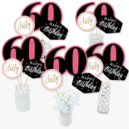 Chic 60th Birthday Pink Black And Gold Birthday Party