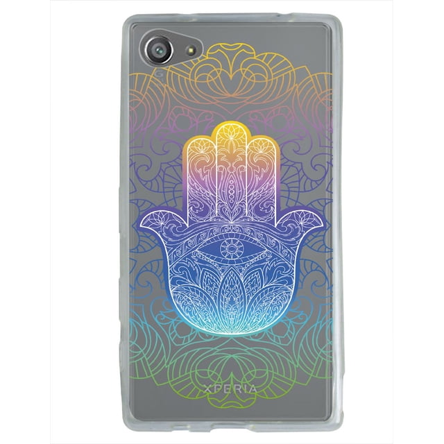 Funda Antigolpes para Sony Z5 Compact Mano de Fátima de Colores InstaCase