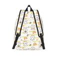 thumbnail image 2 of Picia Rabbit And Milk Tea Printed Canvas Daypack - Stylish and Durable Vintage Compact Backpack - Class, Work, Travel, or Laptop Bookbag,Organized Compartments-Small, 2 of 6