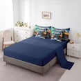 thumbnail image 3 of Erosebridal Vintage Train Bedding Queen Size 7pcs, Aurora Comforter Sets with Sheets, Winter Snow Decor, Reversible, 3 of 5