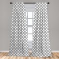 thumbnail image 5 of Ambesonne Black and White Curtains, Line Art Design, Pair of 28"x84", Black White, 5 of 5