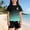 G-Dark Green, variant on Ulitacool 7-8 Years Outfits For Girls Short Sleeve Gradient Print Crewneck Tops Lightweight Shorts Summer Sportwear Classic Wear Blue