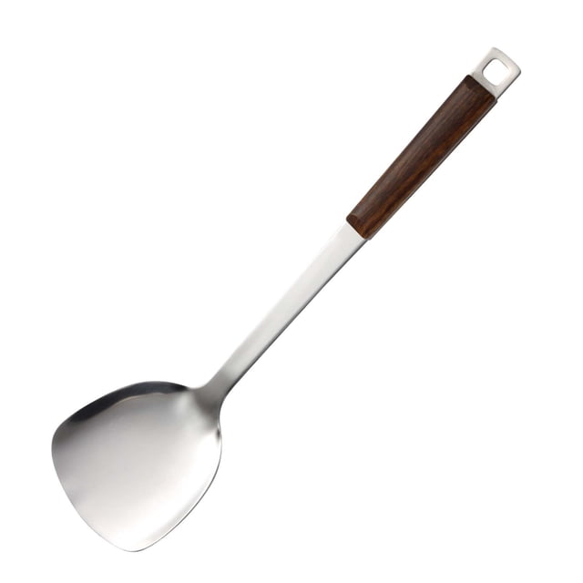 Stainless Steel Cooking Utensils Set with Birch Wood Handle – Pot Shovel, Congee Spoon, Colander, Frying Shovel, Soup Spoon