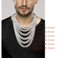 thumbnail image 6 of Miabella Solid 925 Sterling Silver Italian 12mm (1/2 Inch) Solid Diamond-Cut Cuban Link Curb Chain Necklace For Men and Women Made in Italy (28 Inches, 6 of 6