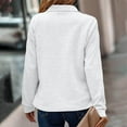 thumbnail image 4 of kamemir Zip up Hoodie Women Womens Sweatshirt Casual Waffle Knit Half Zip Pullover Loose Long Sleeve Tops Fall Outfit Clothes 2024(White,S), 4 of 6