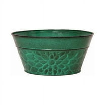 Robert Allen MPT02007 Laurel Series Metal Planters, 8", Aqua