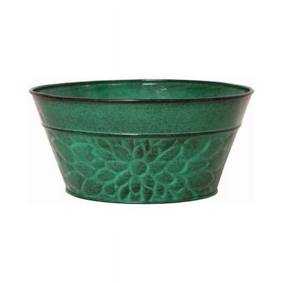 Robert Allen MPT02007 Laurel Series Metal Planters, 8", Aqua